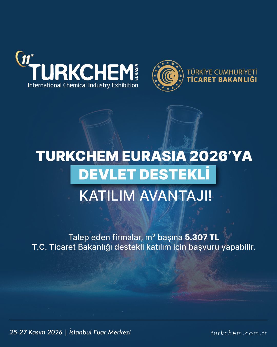 Turkchem Eurasia 2026'ya T.C. Ticaret Bakanlığı'ndan Destek